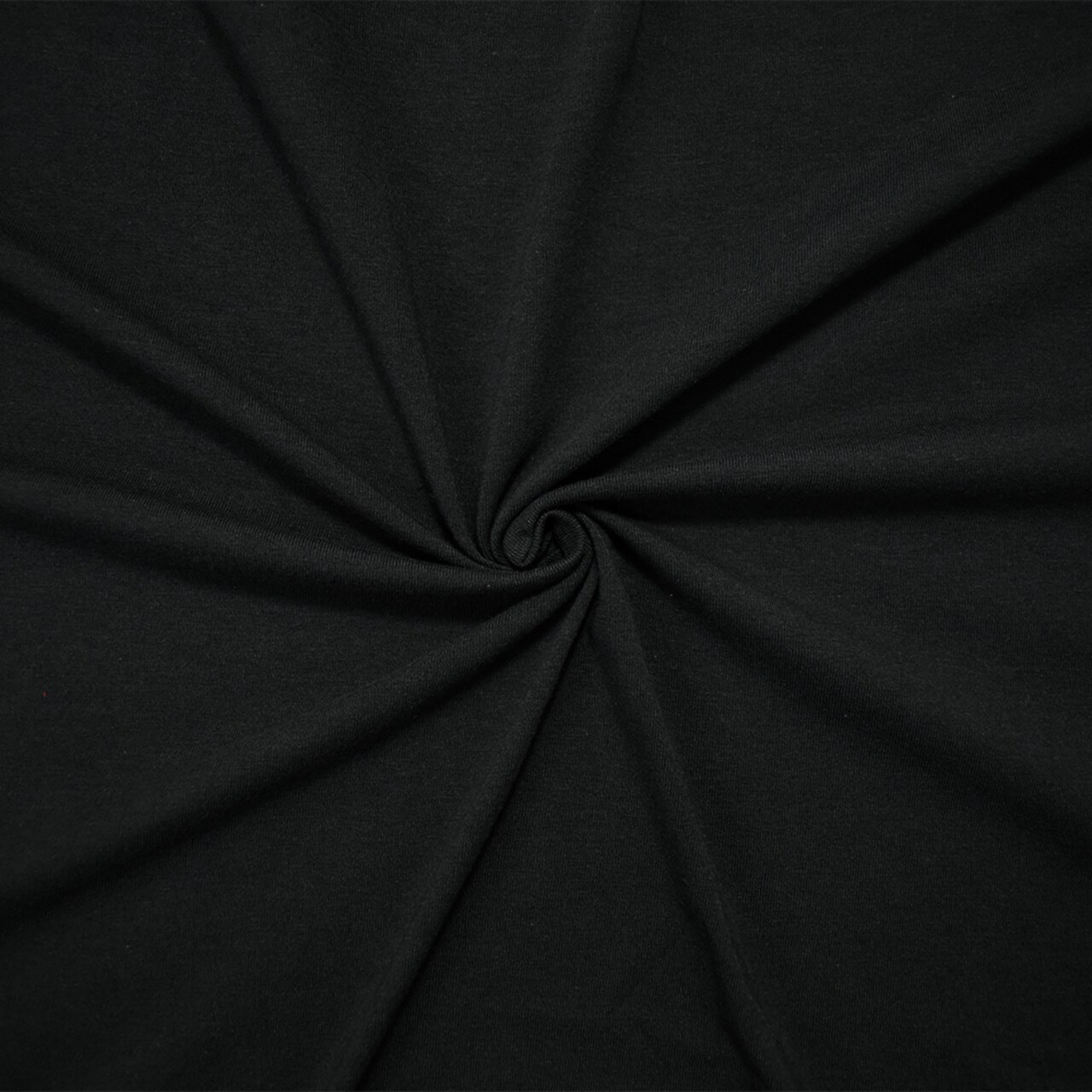 Black Solid Organic Cotton Stretch Spandex Jersey Knit Fabric By the Yard